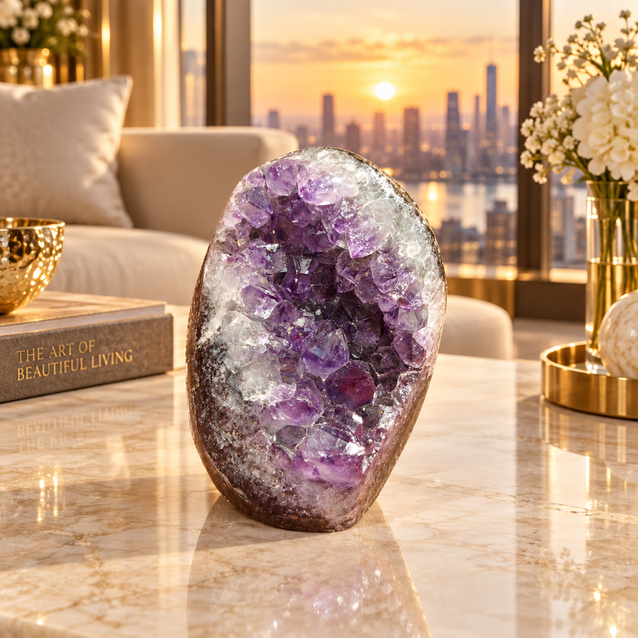 Premium Natural Amethyst Crystal – Purple Crystal Home Décor & Serenity Accent | Size: 6×7 | 448 Grams