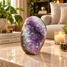 Premium Natural Amethyst Crystal – Purple Crystal Home Décor & Serenity Accent | Size: 6×7 | 448 Grams