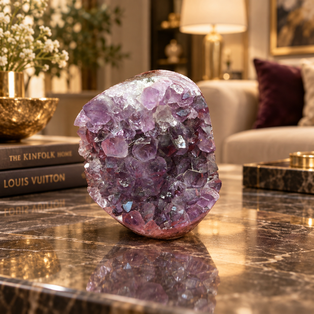 Premium Natural Amethyst Crystal – Purple Crystal Home Décor & Serenity Accent | Size: 6×8 | 483 Grams