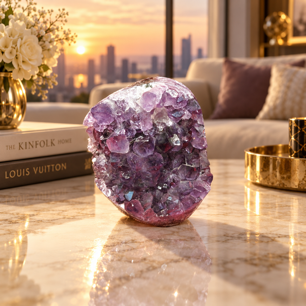 Premium Natural Amethyst Crystal – Purple Crystal Home Décor & Serenity Accent | Size: 6×8 | 483 Grams