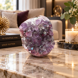 Premium Natural Amethyst Crystal – Purple Crystal Home Décor & Serenity Accent | Size: 6×8 | 483 Grams