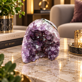 Premium Natural Amethyst Crystal – Purple Crystal Home Décor & Serenity Accent | Size: 9×8 | 418 Grams