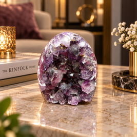 Premium Natural Amethyst Crystal – Purple Crystal Home Décor & Serenity Accent | Size: 7×8 | 334 Grams