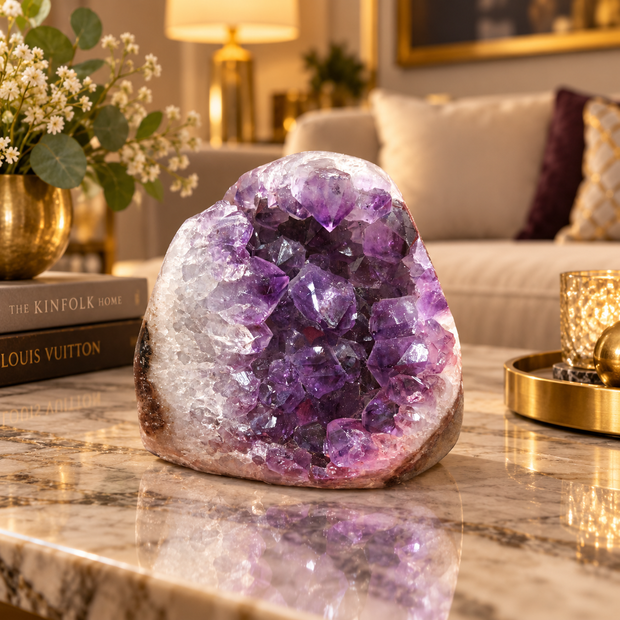 Premium Natural Amethyst Crystal – Purple Crystal Home Décor & Serenity Accent | Size: 10×8 | 740 Grams
