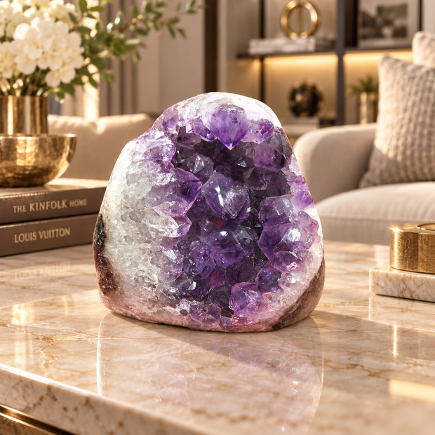 Premium Natural Amethyst Crystal – Purple Crystal Home Décor & Serenity Accent | Size: 10×8 | 740 Grams