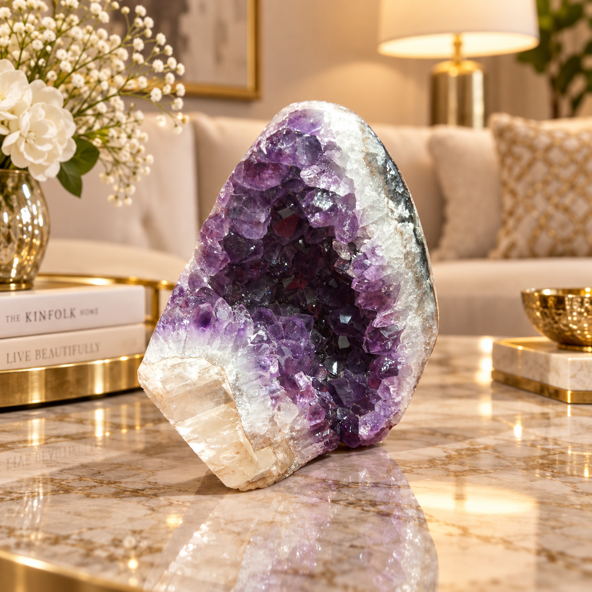 Premium Natural Amethyst Crystal – Purple Crystal Home Décor & Serenity Accent | Size: 9×9 | 802 Grams