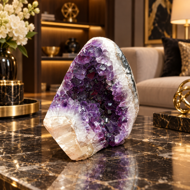 Premium Natural Amethyst Crystal – Purple Crystal Home Décor & Serenity Accent | Size: 9×9 | 802 Grams