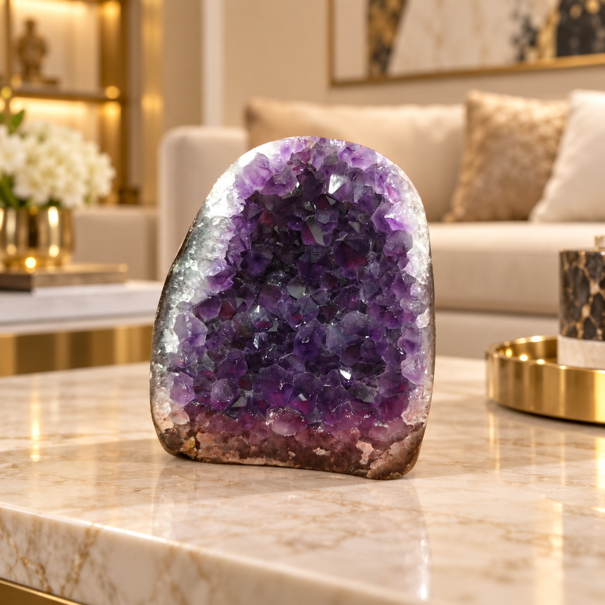 Premium Natural Amethyst Crystal – Purple Crystal Home Décor & Serenity Accent | Size: 8×9 | 793 Grams