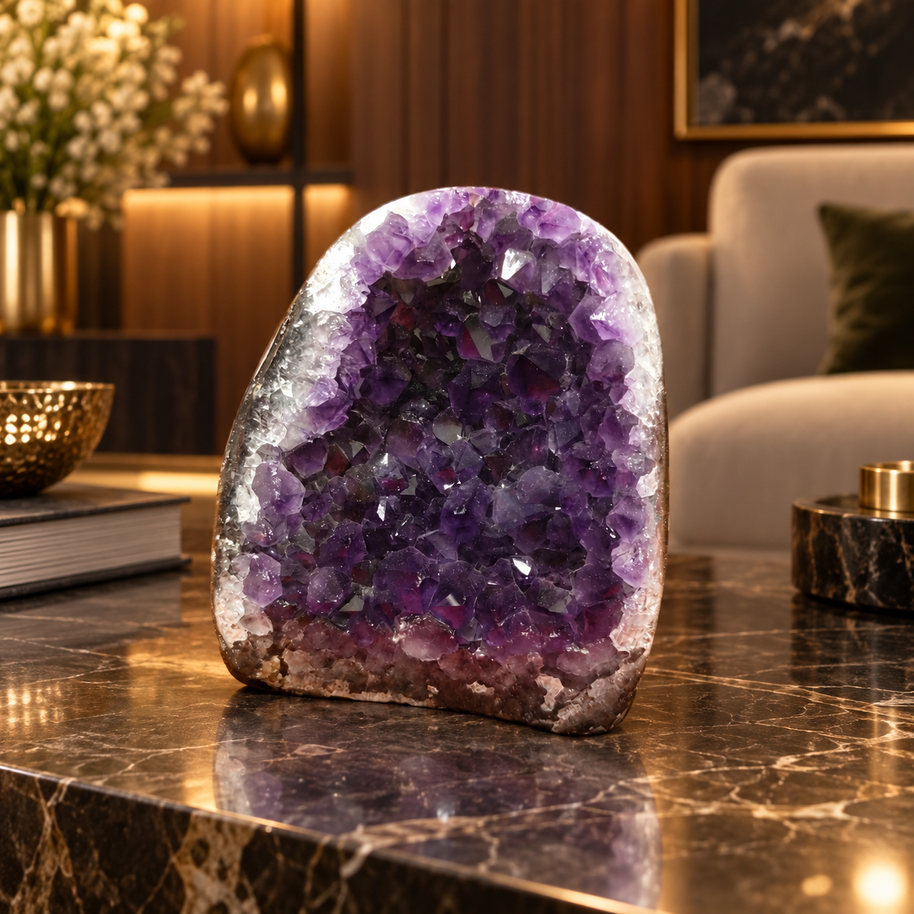 Premium Natural Amethyst Crystal – Purple Crystal Home Décor & Serenity Accent | Size: 8×9 | 793 Grams