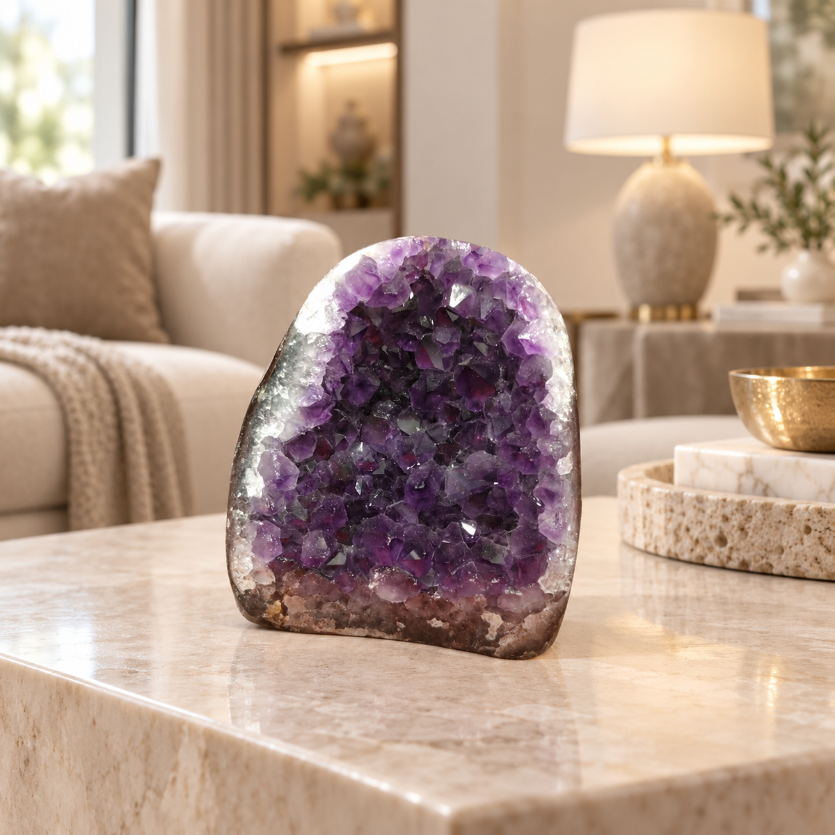 Premium Natural Amethyst Crystal – Purple Crystal Home Décor & Serenity Accent | Size: 8×9 | 793 Grams