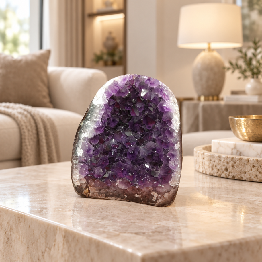 Premium Natural Amethyst Crystal – Purple Crystal Home Décor & Serenity Accent | Size: 8×9 | 793 Grams