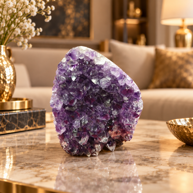 Premium Natural Amethyst Crystal – Purple Crystal Home Décor & Serenity Accent | Size: 8× 10 | 812 Grams