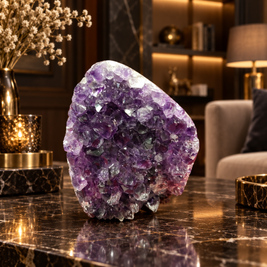 Premium Natural Amethyst Crystal – Purple Crystal Home Décor & Serenity Accent | Size: 8× 10 | 812 Grams