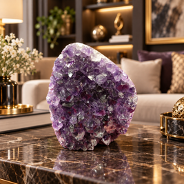 Premium Natural Amethyst Crystal – Purple Crystal Home Décor & Serenity Accent | Size: 8× 10 | 812 Grams