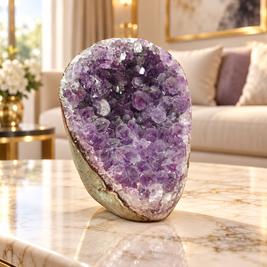 Premium Natural Amethyst Crystal – Purple Crystal Home Décor & Serenity Accent | Size: 7×10 | 887 Grams