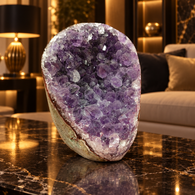 Premium Natural Amethyst Crystal – Purple Crystal Home Décor & Serenity Accent | Size: 7×10 | 887 Grams