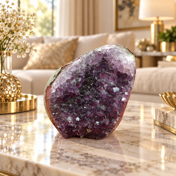 Premium Natural Amethyst Crystal – Purple Crystal Home Décor & Serenity Accent | Size: 8×10 | 743 Grams