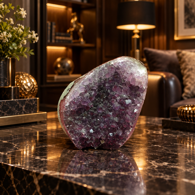 Premium Natural Amethyst Crystal – Purple Crystal Home Décor & Serenity Accent | Size: 8×10 | 743 Grams