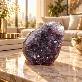 Premium Natural Amethyst Crystal – Purple Crystal Home Décor & Serenity Accent | Size: 8×10 | 743 Grams