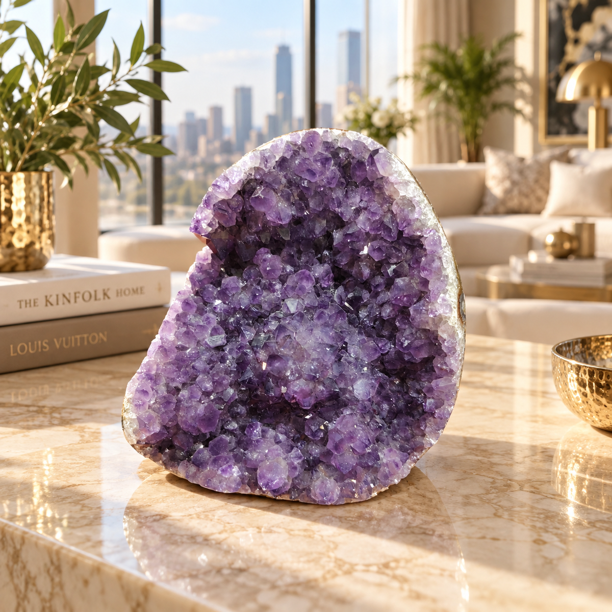 Premium Natural Amethyst Crystal – Purple Crystal Home Décor & Serenity Accent | Size: 10×10 | 1.034 KG