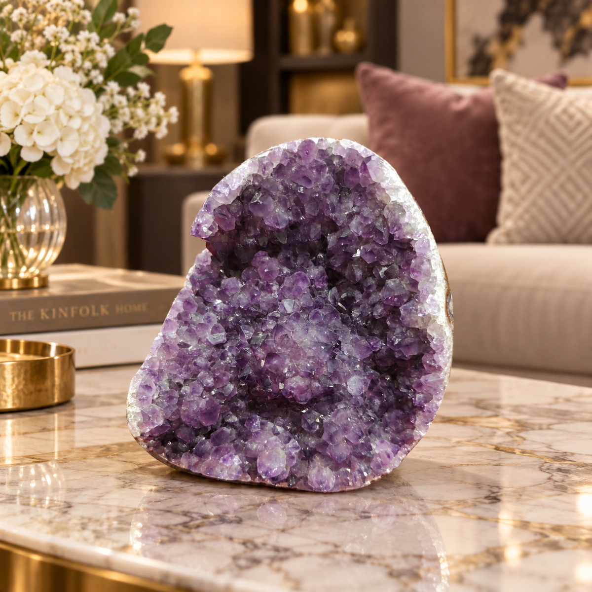 Premium Natural Amethyst Crystal – Purple Crystal Home Décor & Serenity Accent | Size: 10×10 | 1.034 KG