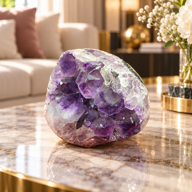 Premium Natural Amethyst Crystal – Purple Crystal Home Décor & Serenity Accent | Size: 9×8 | 946 Grams