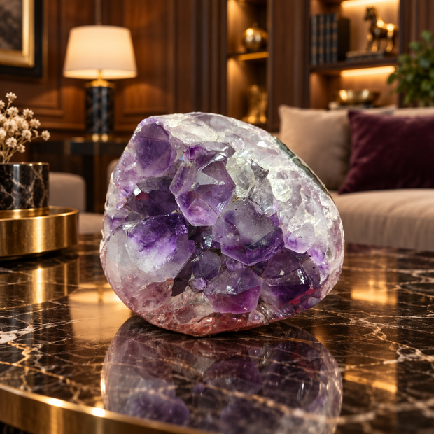 Premium Natural Amethyst Crystal – Purple Crystal Home Décor & Serenity Accent | Size: 9×8 | 946 Grams