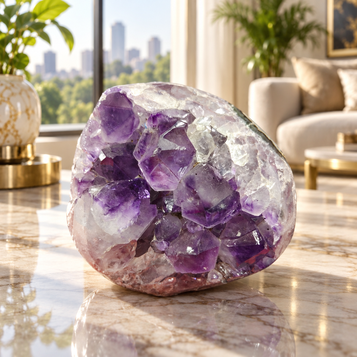 Premium Natural Amethyst Crystal – Purple Crystal Home Décor & Serenity Accent | Size: 9×8 | 946 Grams