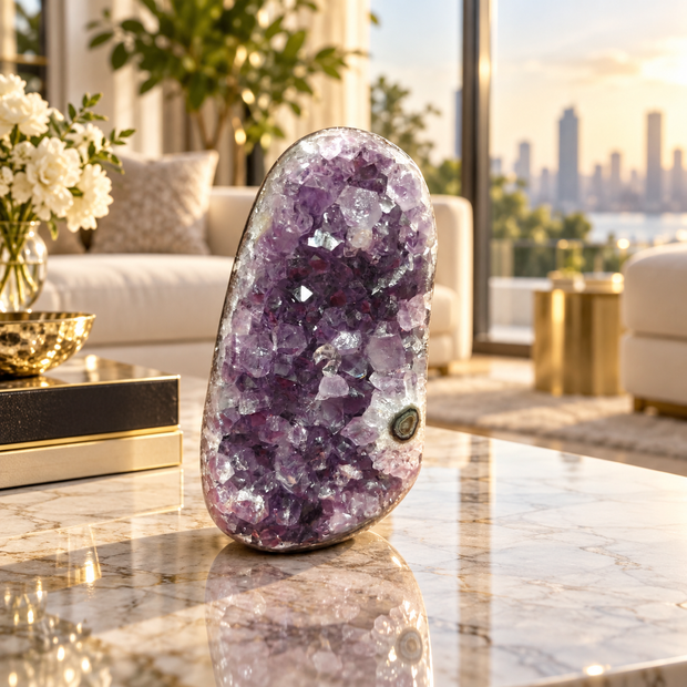 Premium Natural Amethyst Crystal – Purple Crystal Home Décor & Serenity Accent | Size: 6×12 | 838 Grams