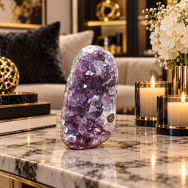 Premium Natural Amethyst Crystal – Purple Crystal Home Décor & Serenity Accent | Size: 6×12 | 838 Grams