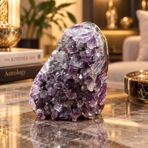 Premium Natural Amethyst Crystal – Purple Crystal Home Décor & Serenity Accent | Size: 11×12 | 904 Grams