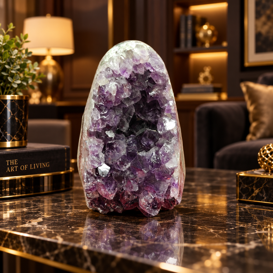Premium Natural Amethyst Crystal – Purple Crystal Home Décor & Serenity Accent | Size: 9×12 | 1.197 KG