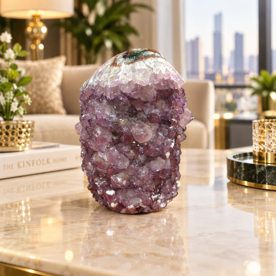 Premium Natural Amethyst Crystal – Purple Crystal Home Décor & Serenity Accent | Size: 8×10 | 822 Grams