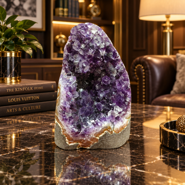 Premium Natural Amethyst Crystal – Purple Crystal Home Décor & Serenity Accent | Size: 8×11 | 930 Grams