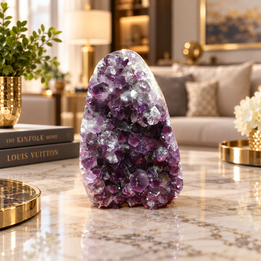 Premium Natural Amethyst Crystal – Purple Crystal Home Décor & Serenity Accent | Size: 9×12 | 1.135 KG