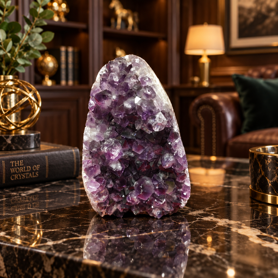 Premium Natural Amethyst Crystal – Purple Crystal Home Décor & Serenity Accent | Size: 9×12 | 1.135 KG