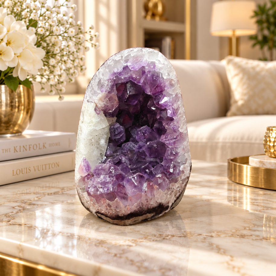 Premium Natural Amethyst Crystal – Purple Crystal Home Décor & Serenity Accent | Size: 8×10 | 1.045 KG