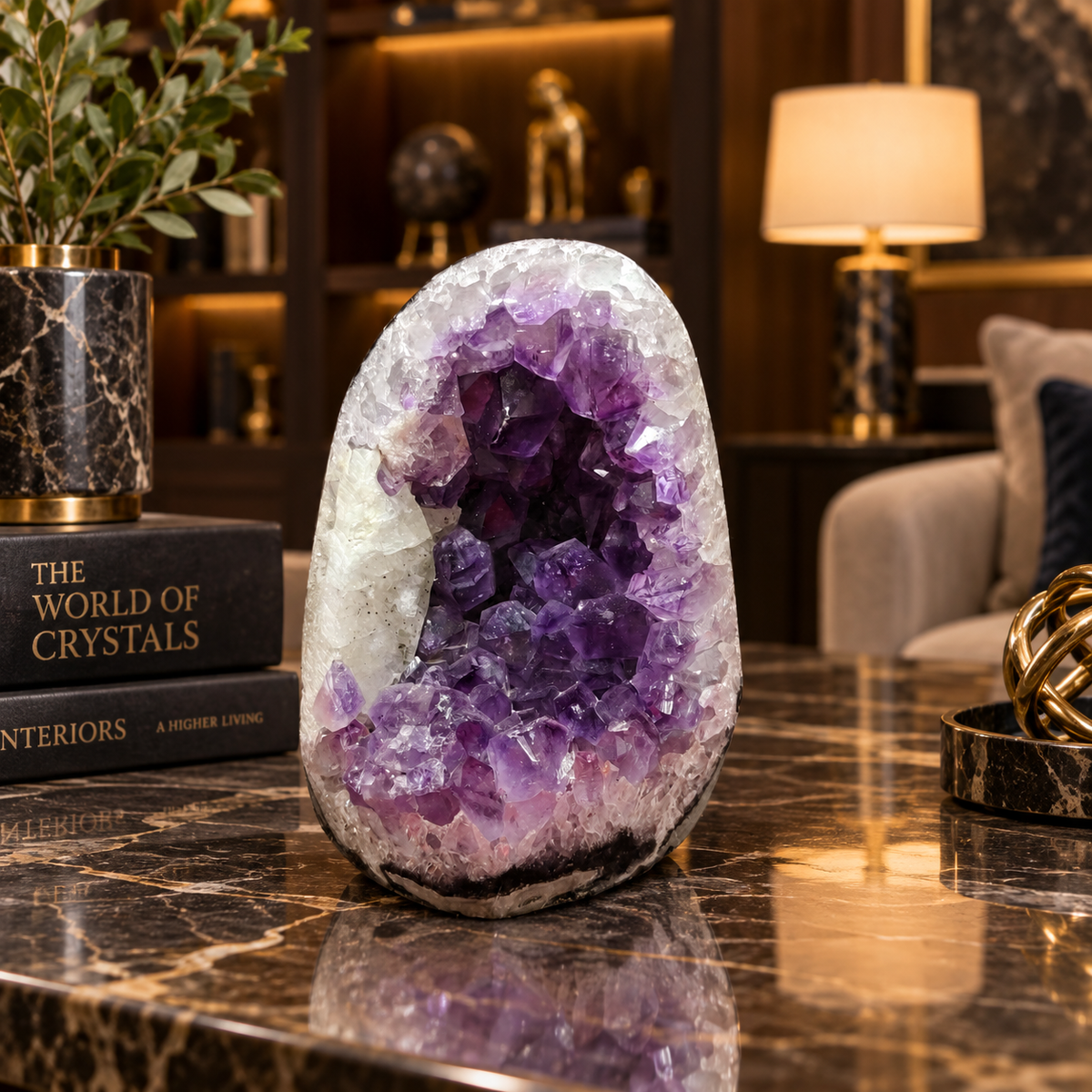 Premium Natural Amethyst Crystal – Purple Crystal Home Décor & Serenity Accent | Size: 8×10 | 1.045 KG