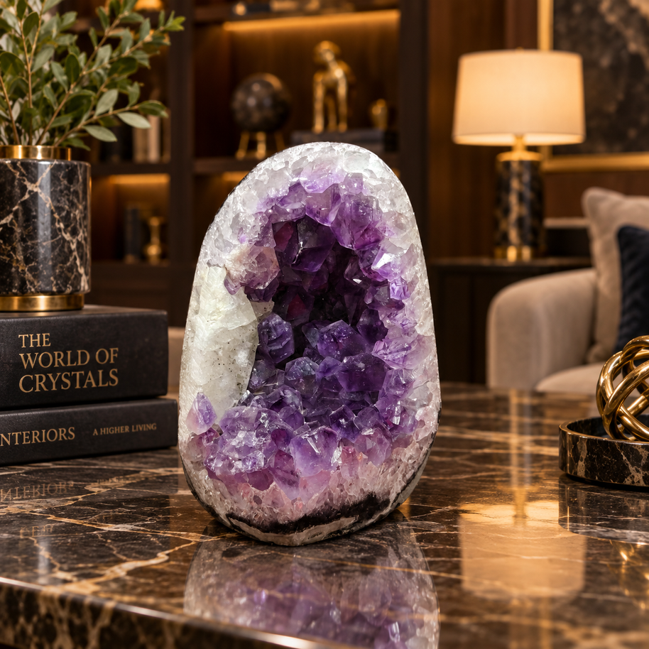 Premium Natural Amethyst Crystal – Purple Crystal Home Décor & Serenity Accent | Size: 8×10 | 1.045 KG