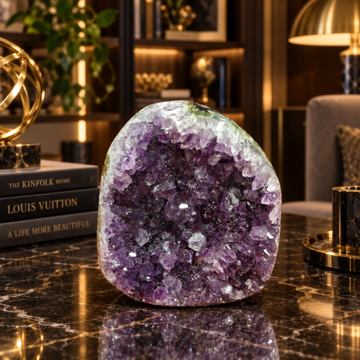 Premium Natural Amethyst Crystal – Purple Crystal Home Décor & Serenity Accent | Size: 9×10 | 807 Grams