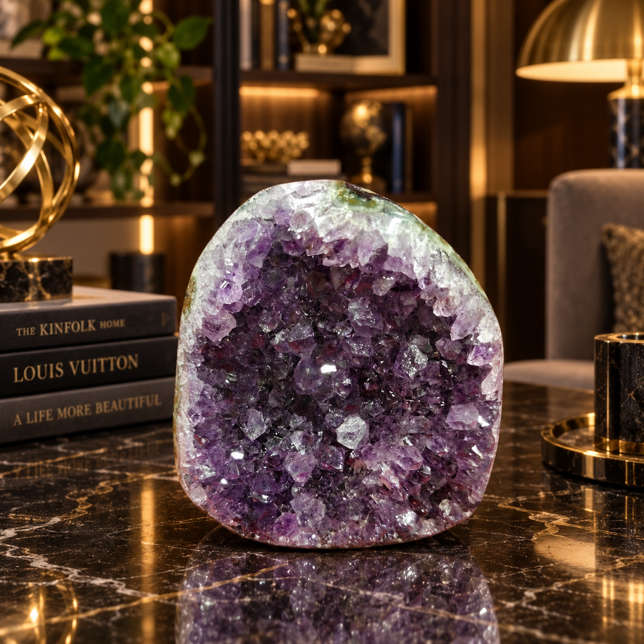 Premium Natural Amethyst Crystal – Purple Crystal Home Décor & Serenity Accent | Size: 9×10 | 807 Grams