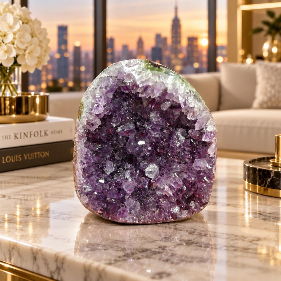 Premium Natural Amethyst Crystal – Purple Crystal Home Décor & Serenity Accent | Size: 9×10 | 807 Grams