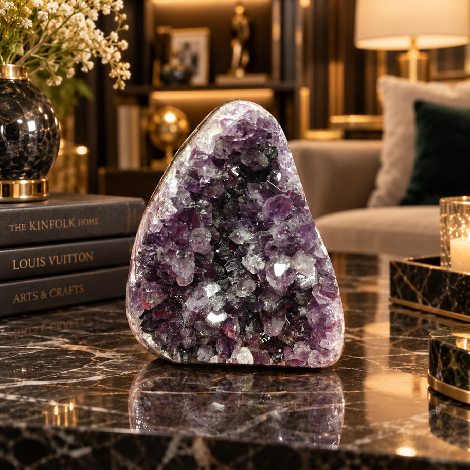 Premium Natural Amethyst Crystal – Purple Crystal Home Décor & Serenity Accent | Size: 10×11 | 1.056 KG