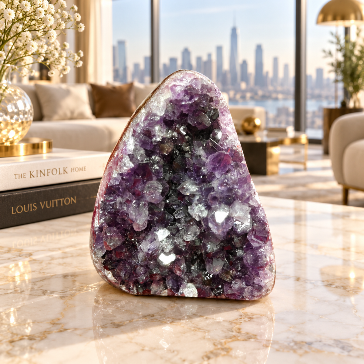 Premium Natural Amethyst Crystal – Purple Crystal Home Décor & Serenity Accent | Size: 10×11 | 1.056 KG