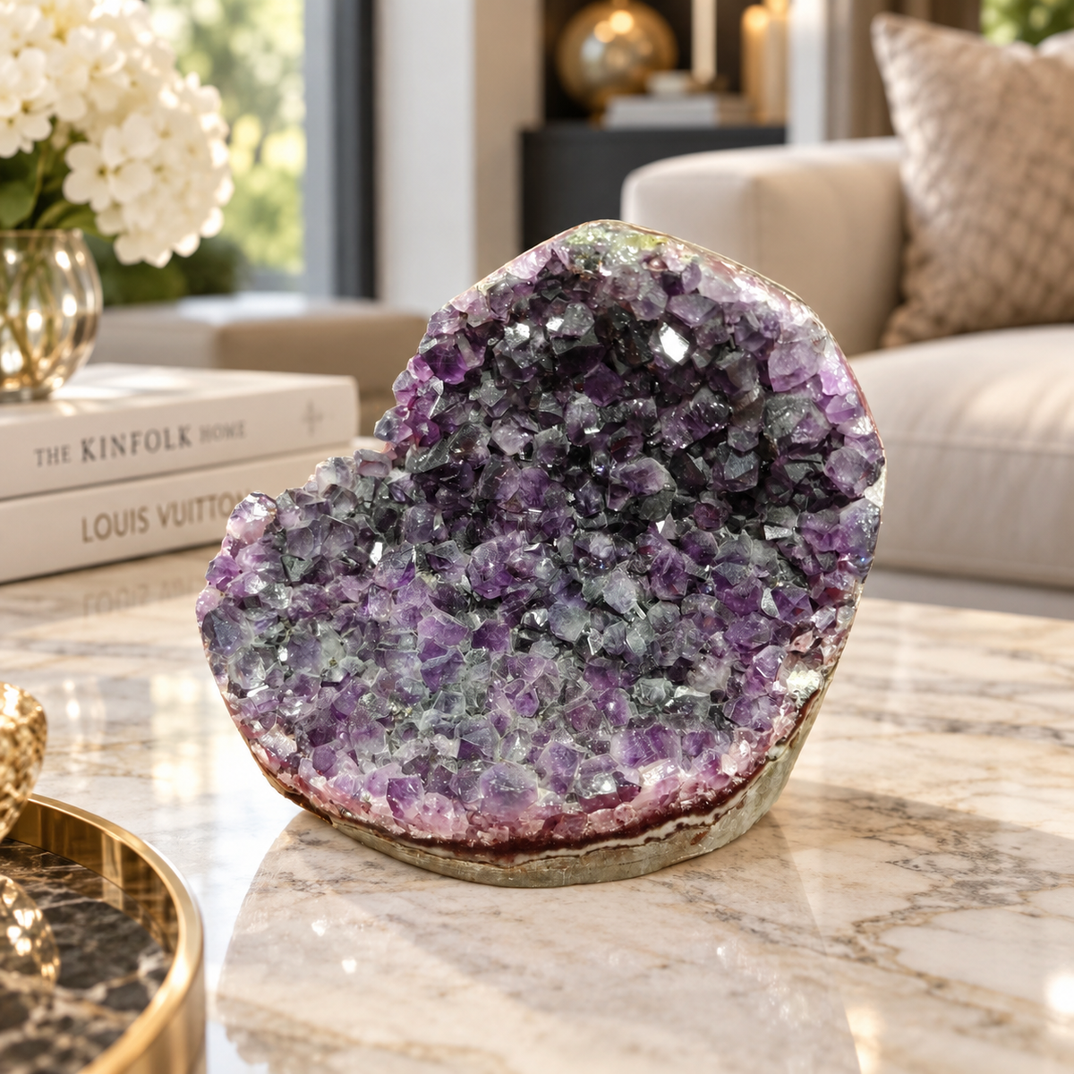 Premium Natural Amethyst Crystal – Purple Crystal Home Décor & Serenity Accent | Size: 11×9 | 1.16 KG