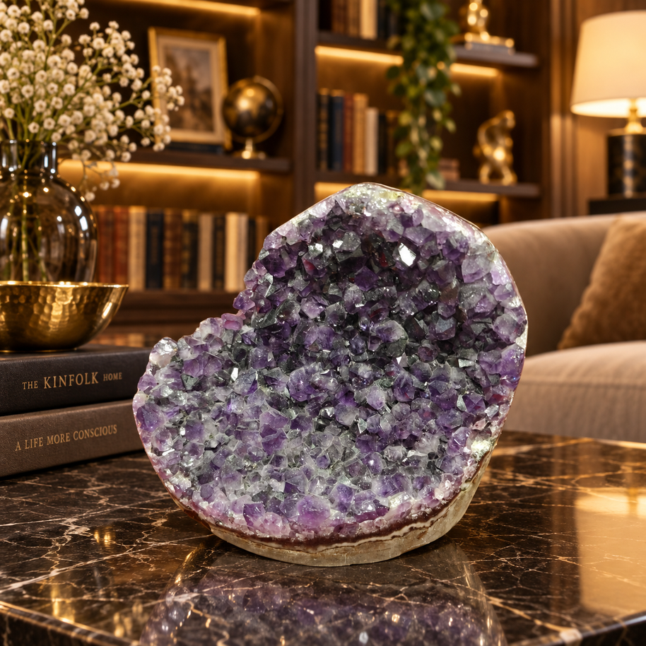 Premium Natural Amethyst Crystal – Purple Crystal Home Décor & Serenity Accent | Size: 11×9 | 1.16 KG