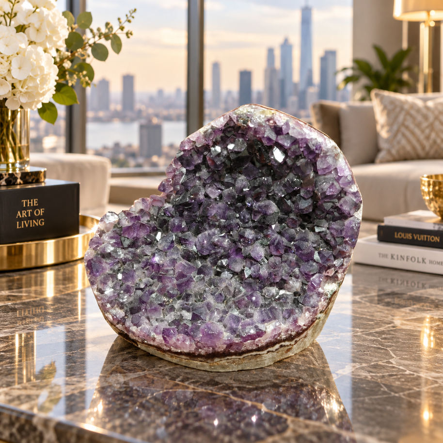 Premium Natural Amethyst Crystal – Purple Crystal Home Décor & Serenity Accent | Size: 11×9 | 1.16 KG