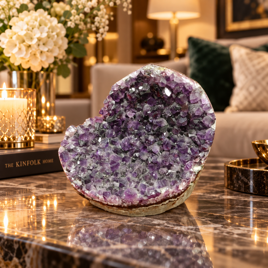 Premium Natural Amethyst Crystal – Purple Crystal Home Décor & Serenity Accent | Size: 11×9 | 1.16 KG