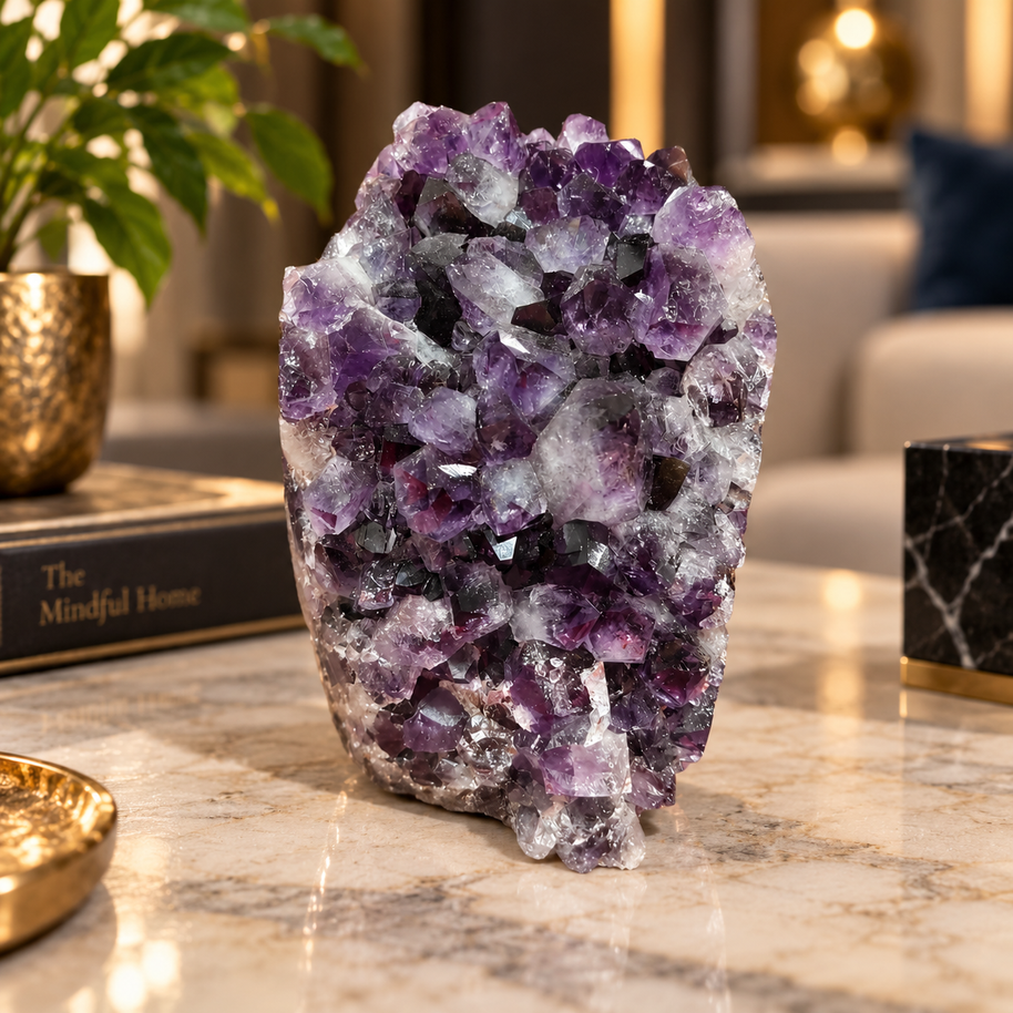 Premium Natural Amethyst Crystal – Purple Crystal Home Décor & Serenity Accent | Size: 8×10 | 1.31 KG