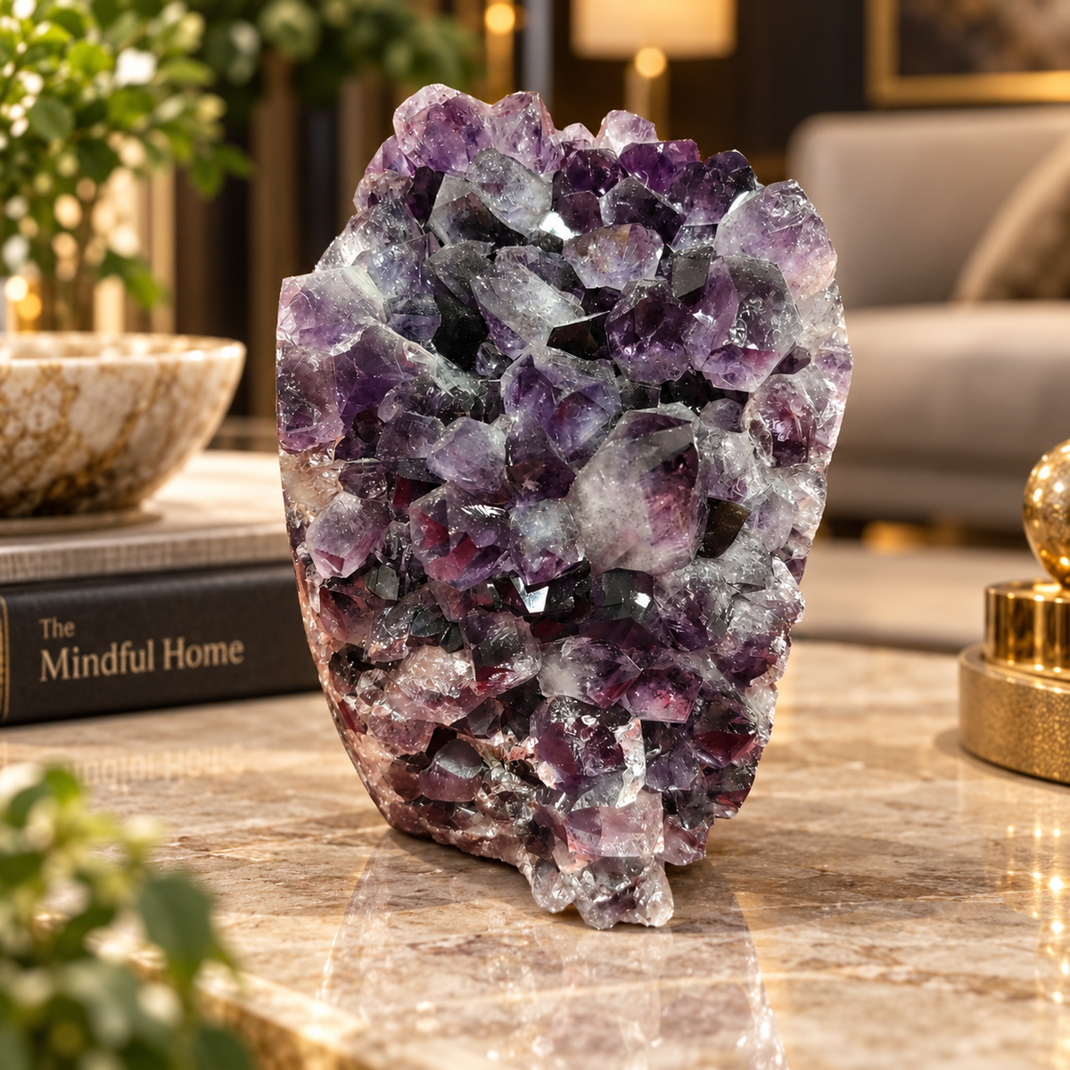 Premium Natural Amethyst Crystal – Purple Crystal Home Décor & Serenity Accent | Size: 8×10 | 1.31 KG